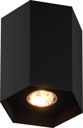 Zuma Line Polygon CL 1L 20067-BK Lampa oprawa sufitowa Plafon Spot 1x50W czarny